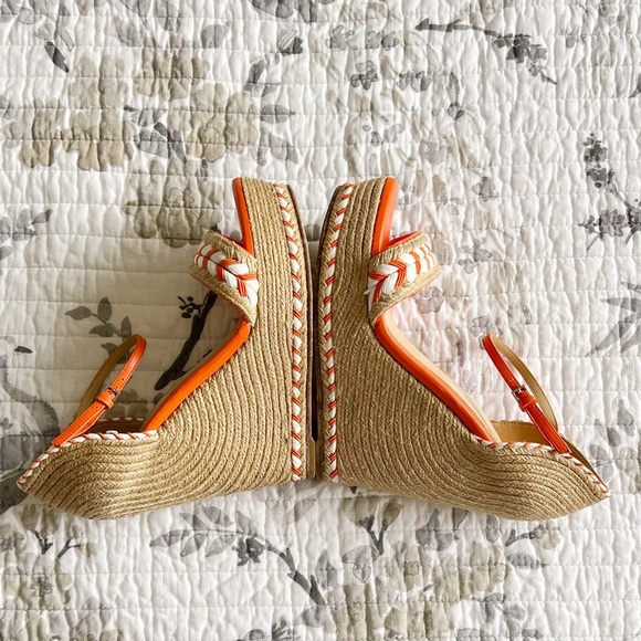 Gucci Tiffany Espadrille Wedge Platform Sandals in Orange • 37.5 - Picture 3 of 7